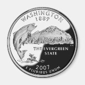 Imitate Washington Staat Quarter Magnet (Vorne)