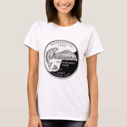 Imitate Washington Staat Quarter T-Shirt (Vorderseite)