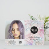 Imitate wasserfarbiger Glitzer zweifache Broschüre (Stehend Vorderseite)