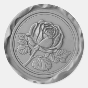 Imitate Wax Briefmarke Umschlag Aufkleber Silver R