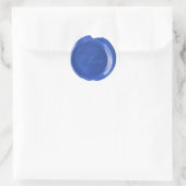 Imitate Wax Siegel - Blue Script - Liebe Runder Aufkleber (Tasche)