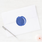 Imitate Wax Siegel - Blue Script - Liebe Runder Aufkleber (Umschlag)