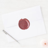 Imitate Wax Siegel - Burgundy Script - Liebe Runder Aufkleber (Umschlag)