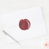 Imitate Wax Siegel - Burgundy Script - Vielen Dank Runder Aufkleber (Umschlag)