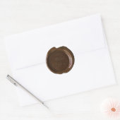 Imitate Wax Siegel - Dark Chocolate Script - Viele Runder Aufkleber (Umschlag)