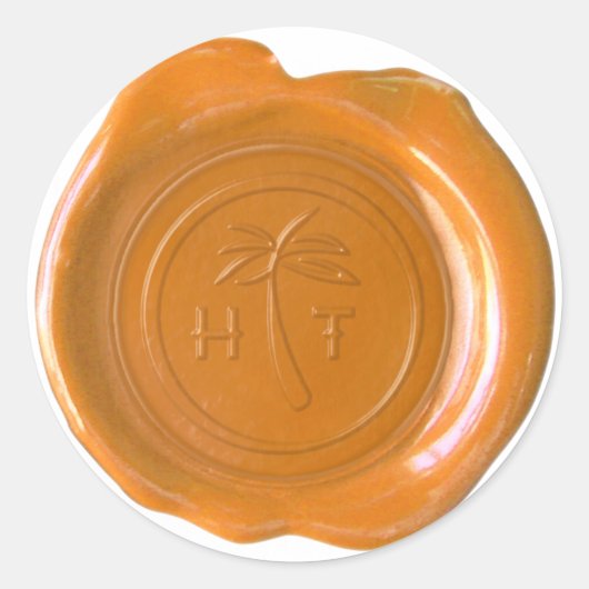 Imitate Wax Siegel - HT Custom Runder Aufkleber (Vorderseite)