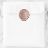 Imitate Wax Siegel - Rose Gold - A&B Individuell Runder Aufkleber (Tasche)