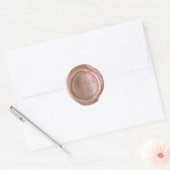 Imitate Wax Siegel - Rose Gold - Bold - Vielen Dan Runder Aufkleber (Umschlag)