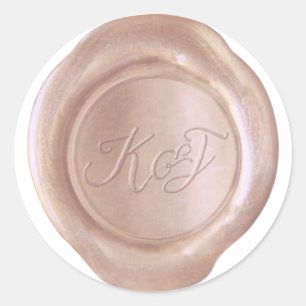Imitate Wax Siegel - RoseGold - K&J_Custom Runder Aufkleber