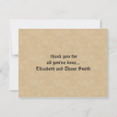 Imitate Wax Siegel und Pergament Vintag Goth Dankeskarte (Rückseite)