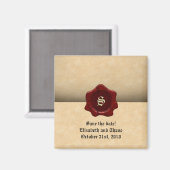 Imitate Wax Siegel und Pergament Vintag Goth Magnet (Vorderseite/Rückseite)