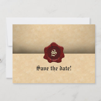 Imitate Wax Siegel und Pergament Vintag Goth Save The Date