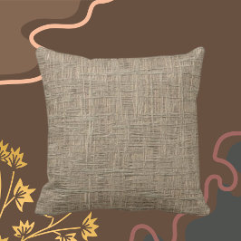Imitate Weave Taupe Indoor Kissen