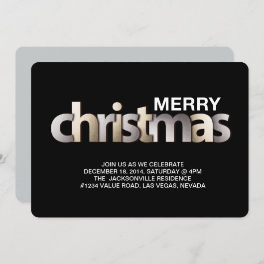 Imitate Weihnachten Weihnachten Feiertag Einladung (Vorne/Hinten)