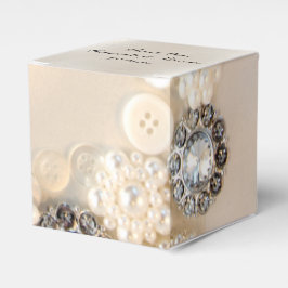Imitate Weiße Perlen und Diamanttasten Hochzeit Geschenkschachtel