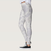 Imitate Weiße Spitzen Leggings (Links)