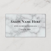Imitate Weißer Marmor Beauty Salon Ermäßigung Visitenkarte (Rückseite)