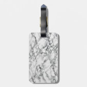 Imitate Weißer Marmor Gepäckstück Gepäckanhänger (Rückseite vertikal)