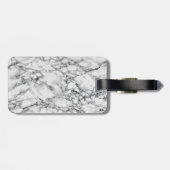 Imitate Weißer Marmor Gepäckstück Gepäckanhänger (Rückseite horizontal)