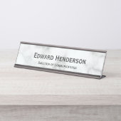 Imitate Weißer Marmor Schreibtischnamensplakette (Vorderseite )