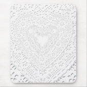 Imitate Weißer Spitzenstoff Hintergrund Mousepad (Vorne)