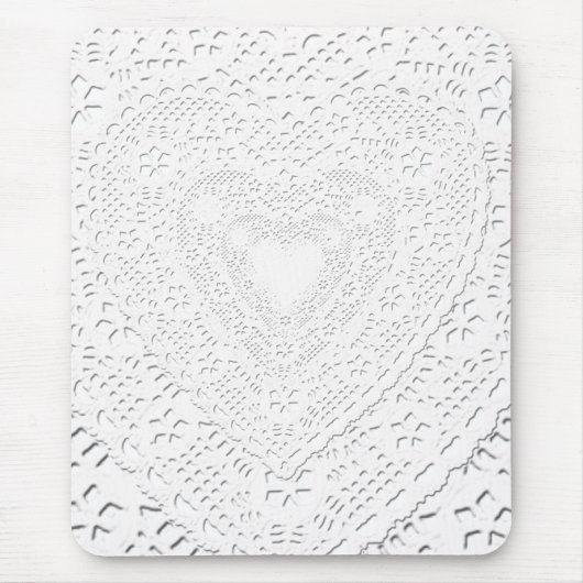 Imitate Weißer Spitzenstoff Hintergrund Mousepad (Vorne)