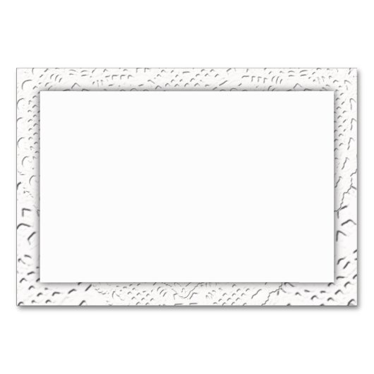 Imitate Weißer Spitzenstoff Hintergrund Tischnummer (Vorderseite)