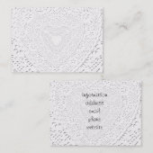 Imitate Weißer Spitzenstoff Hintergrund Visitenkarte (Vorne/Hinten)