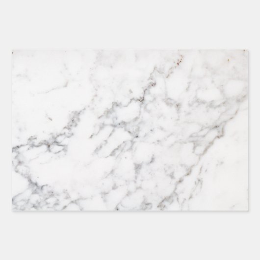 Imitate Weißes Marmor Textur Look-like Geschenkpapier Set (Vorderseite 2)