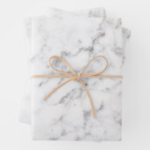 Imitate Weißes Marmor Textur Look-like Geschenkpapier Set (Beispiel)