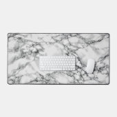 Imitate Weißes Marmordesign Schreibtischunterlage (Tastatur & Maus)