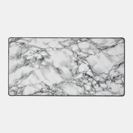 Imitate Weißes Marmordesign Schreibtischunterlage (Vorderseite)