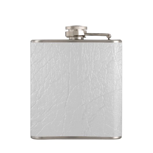 Imitate Weißleder Monogramm Stahlkolben Flachmann (Rückseite)