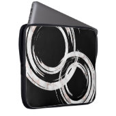 Imitate Weißmarmor künstlerische Kreise zen Yoga Laptopschutzhülle (Vorne Rechts)