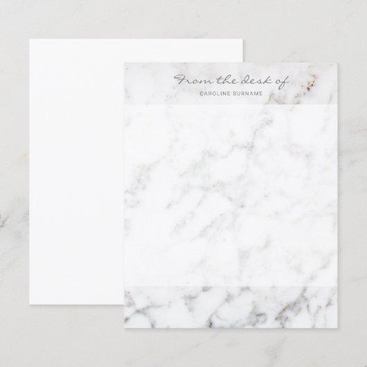 Imitate Weißmarmor Textur Look & Custom Text (Vorne/Hinten)