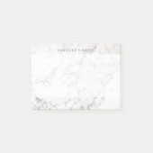 Imitate Weißmarmor Textur Look & Custom Text Post-it Klebezettel (Vorderseite)