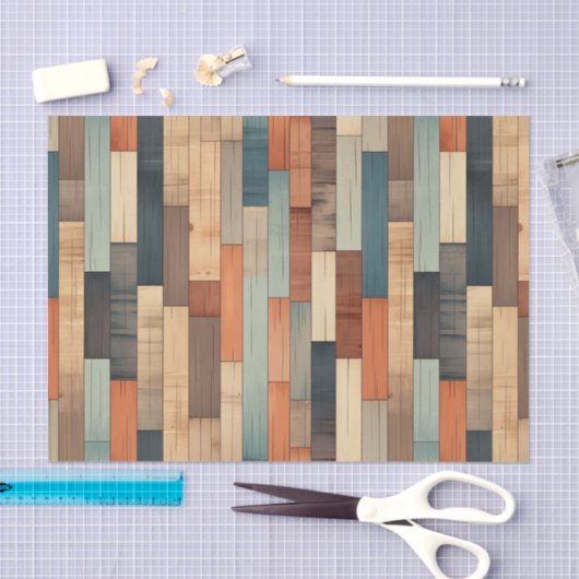 Imitate Western aus gefliestem Holz Seidenpapier (Handwerk)