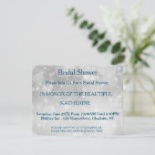 Imitate White Glittering Fab Confetti Glitzern Dot Einladung (Stehend Vorderseite)