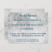 Imitate White Glittering Fab Confetti Glitzern Dot Einladung (Vorne/Hinten)