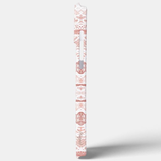 Imitate White Lace Fishnet iPhone Case Geschenk (Rückseite / Links)