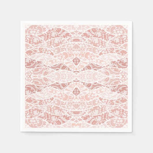 Imitate White Lace Fishnet Napkins mit Blume Serviette (Vorderseite)