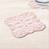 Imitate White Lace Fishnet Paper Untersetzer (angewinkelt)