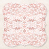 Imitate White Lace Fishnet Paper Untersetzer (Vorderseite)