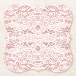 Imitate White Lace Fishnet Paper Untersetzer
