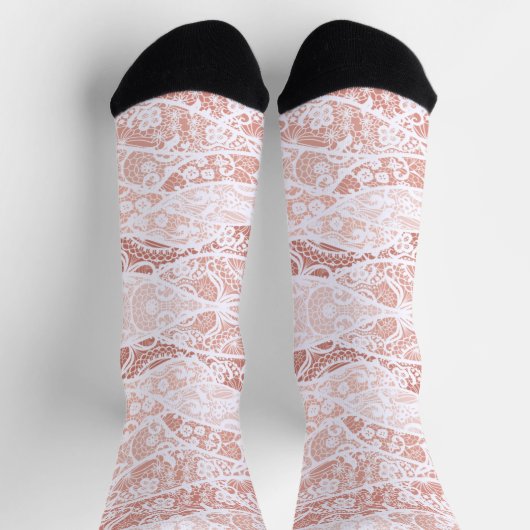 Imitate White Lace Fishnet Socken (Oben)
