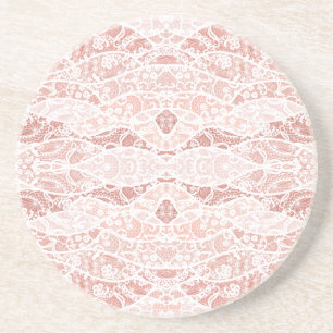 Imitate White Lace Floral Fishnet Untersetzer