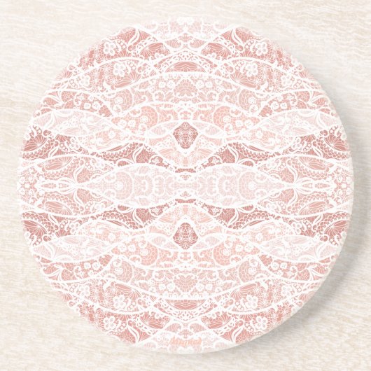 Imitate White Lace Floral Fishnet Untersetzer (Vorne)