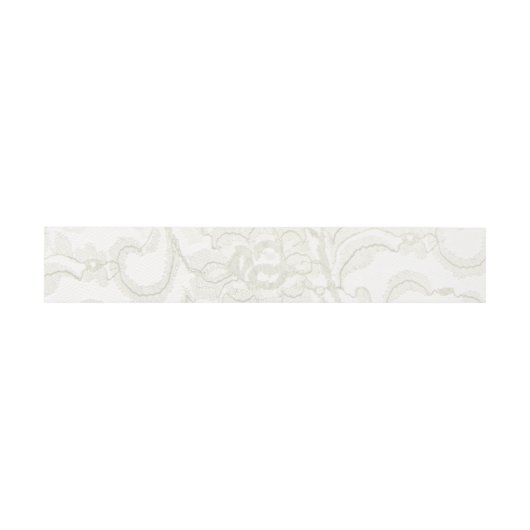 Imitate White Lace Wedding Einladungsbanderole (Flach)