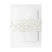 Imitate White Lace Wedding Einladungsbanderole (Vorderseite Beispiel)