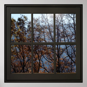 Imitate Window Illusion Poster 24x24 Black